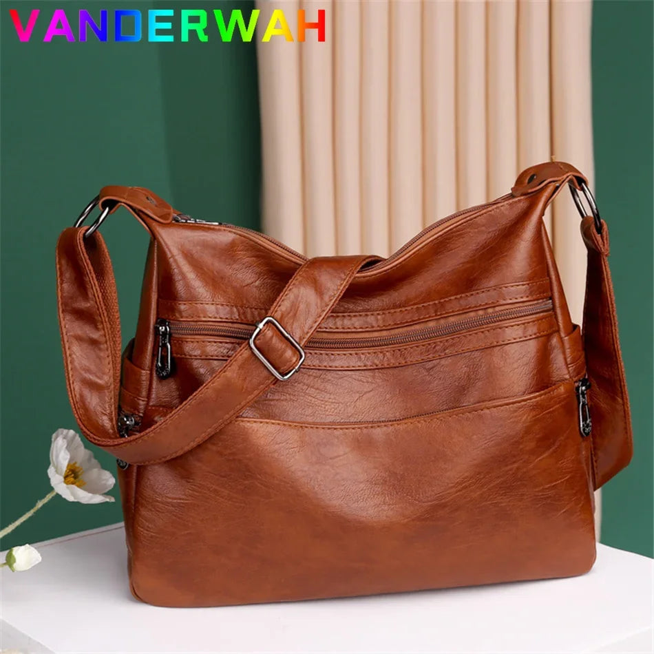 Luxury Messenger Bag for Women – Large Capacity Crossbody Shoulder Tote