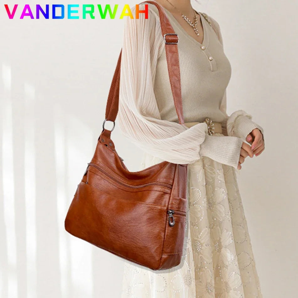 Luxury Messenger Bag for Women – Large Capacity Crossbody Shoulder Tote