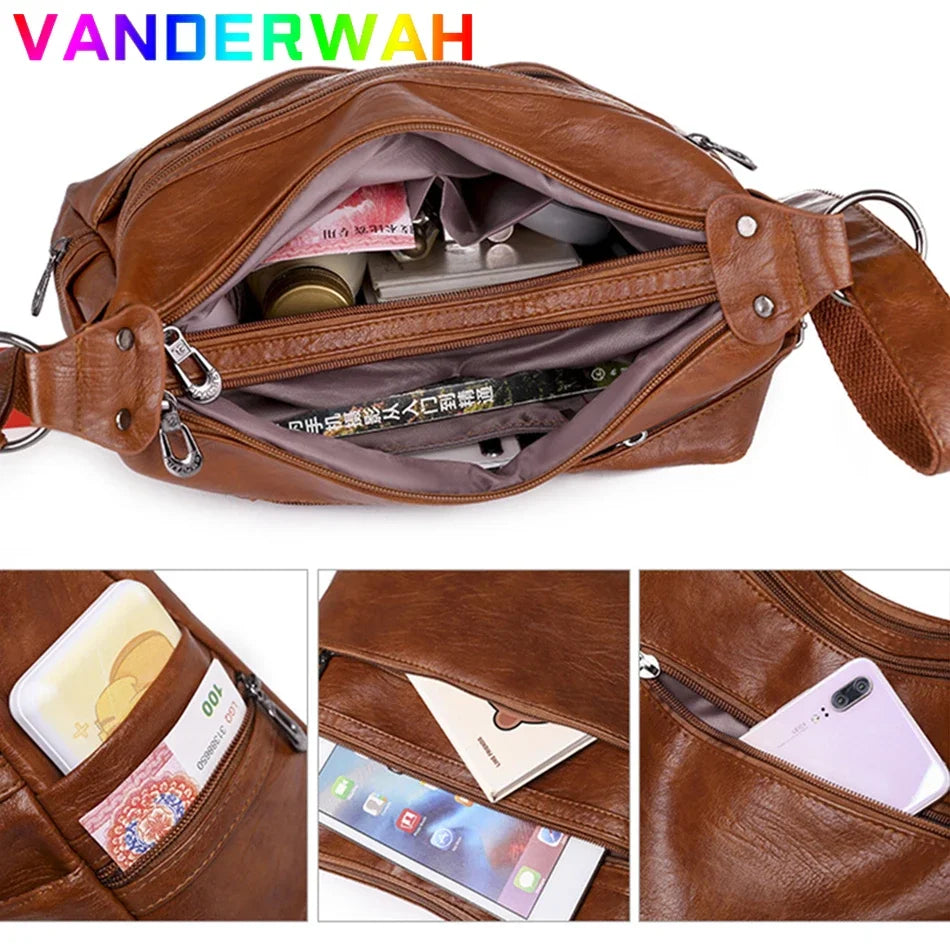 Luxury Messenger Bag for Women – Large Capacity Crossbody Shoulder Tote