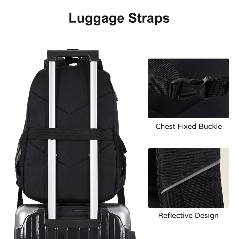Oiwas Water-Resistant Business Laptop Backpack | 15.6" Travel & School Bag for Men & Teens